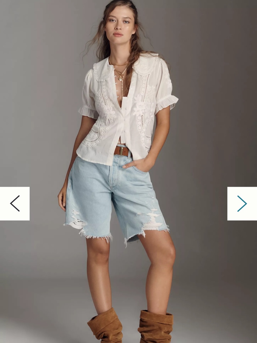 Anthropologie Pilcro Kiera Floral Dainty White Blouse NWT NEW - Picture 2 of 12